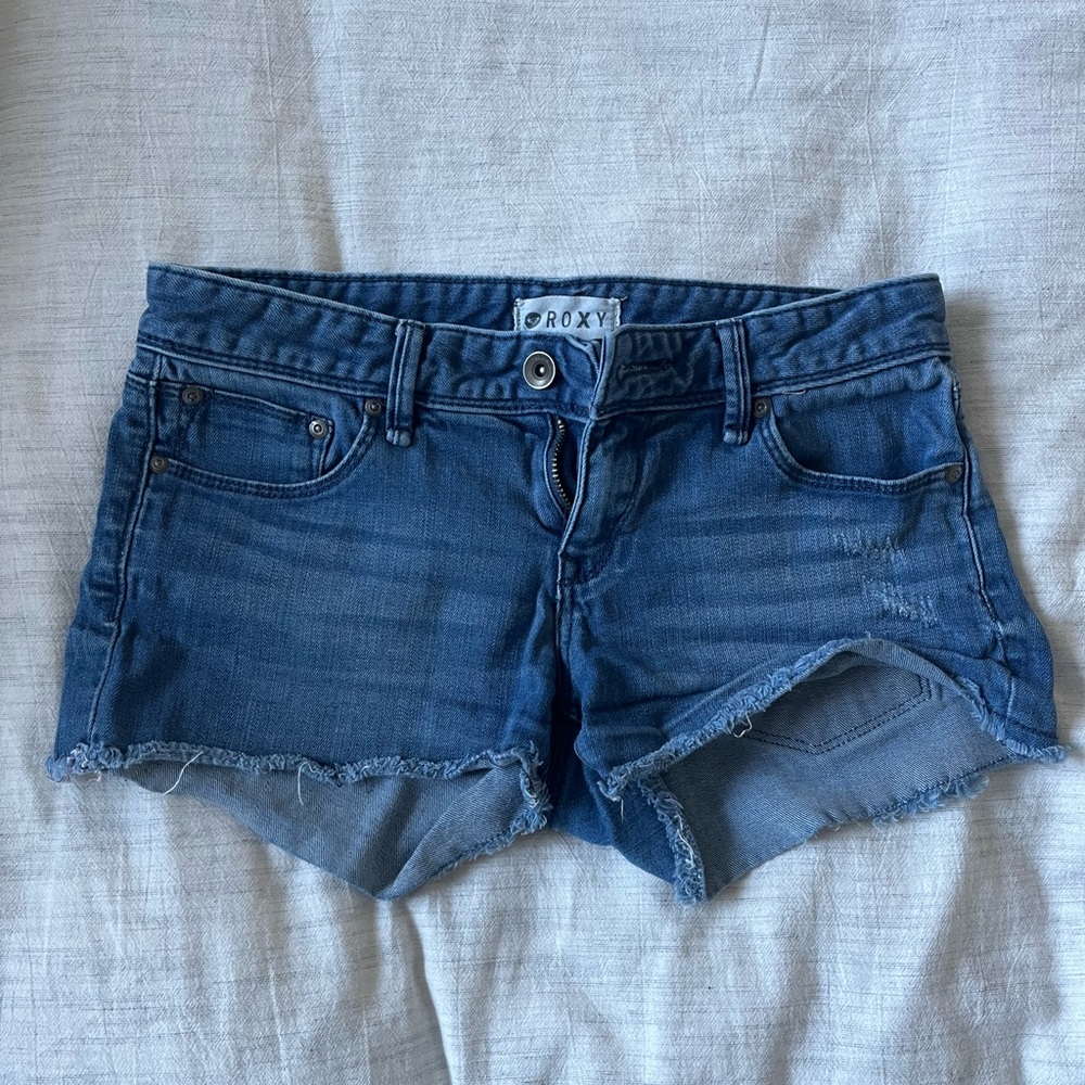 Y2K Roxy Low Rise Blue Denim Shorts